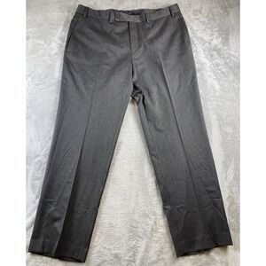 Lauren Ralph Lauren Men's Charcoal Herringbone Trouser 36x29 Machine Washable